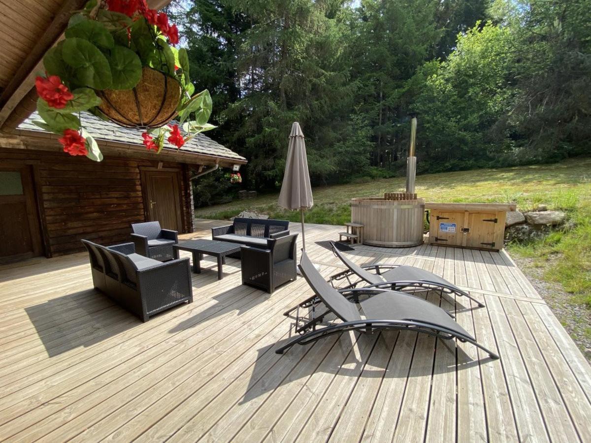 Le Fishing Lodge Chalet En Bois Avec Bain Nordique Ла-Бресс Экстерьер фото