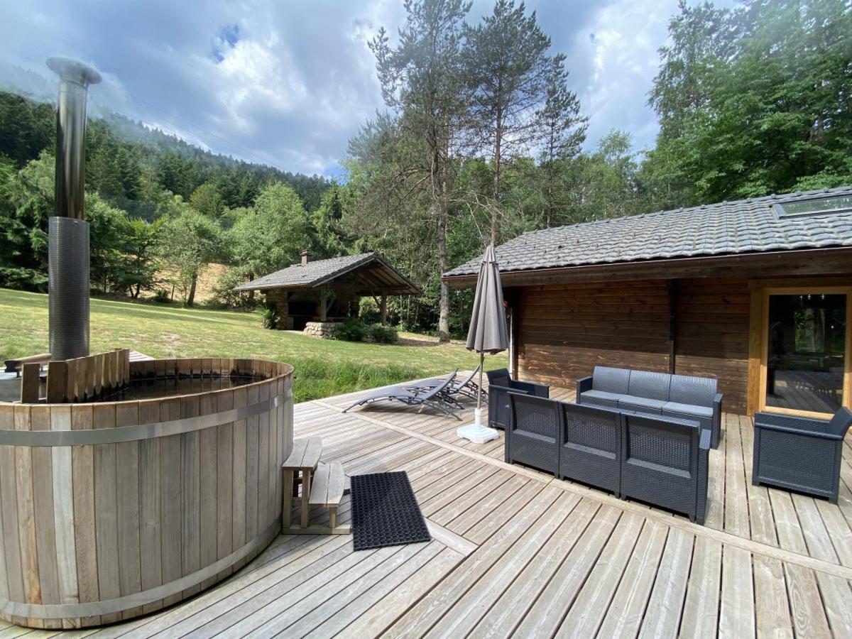 Le Fishing Lodge Chalet En Bois Avec Bain Nordique Ла-Бресс Экстерьер фото