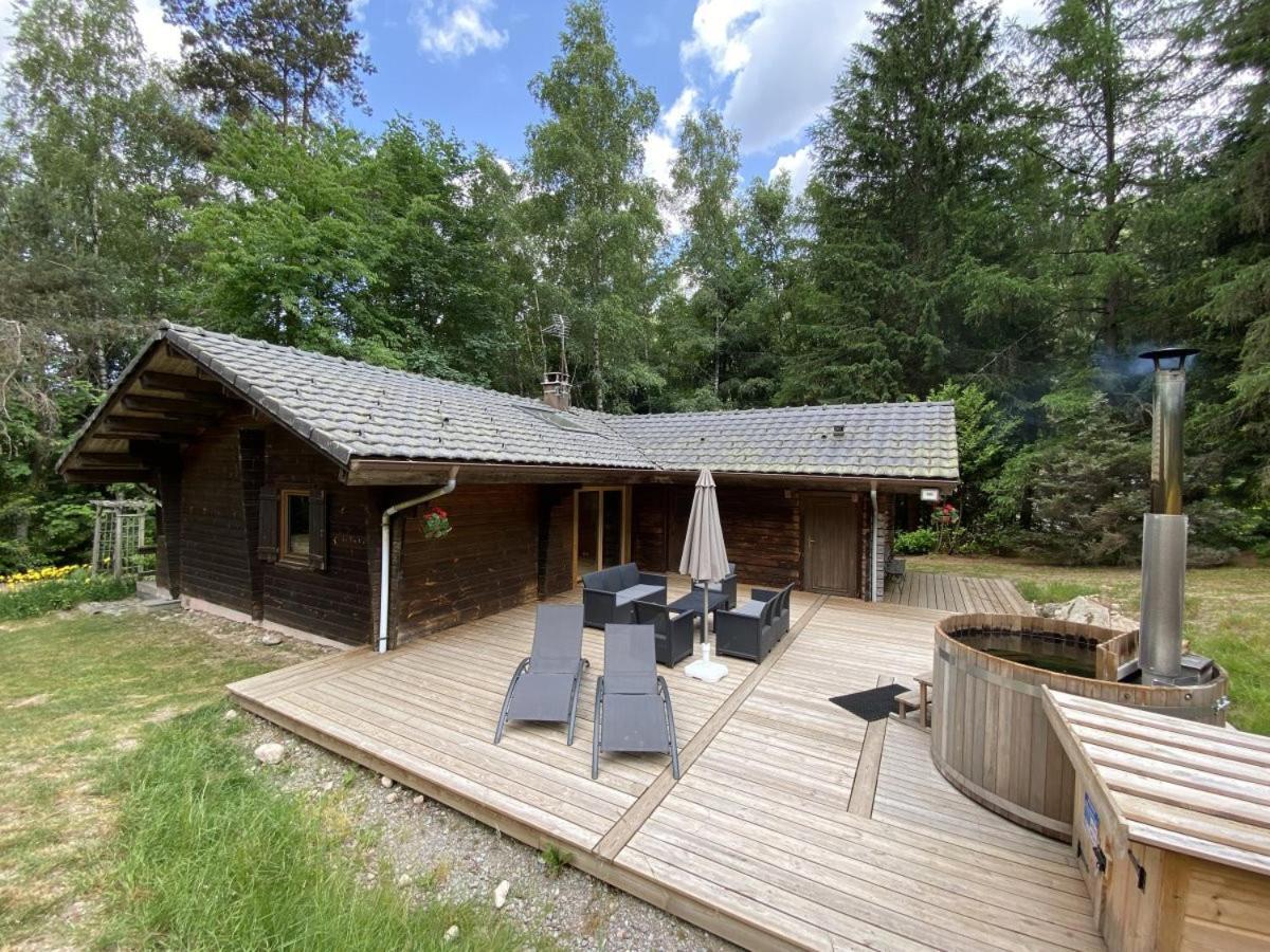 Le Fishing Lodge Chalet En Bois Avec Bain Nordique Ла-Бресс Экстерьер фото