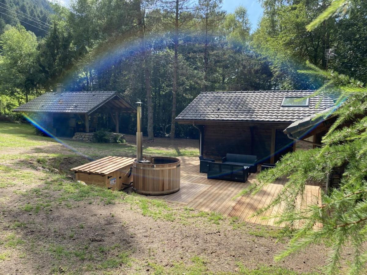 Le Fishing Lodge Chalet En Bois Avec Bain Nordique Ла-Бресс Экстерьер фото