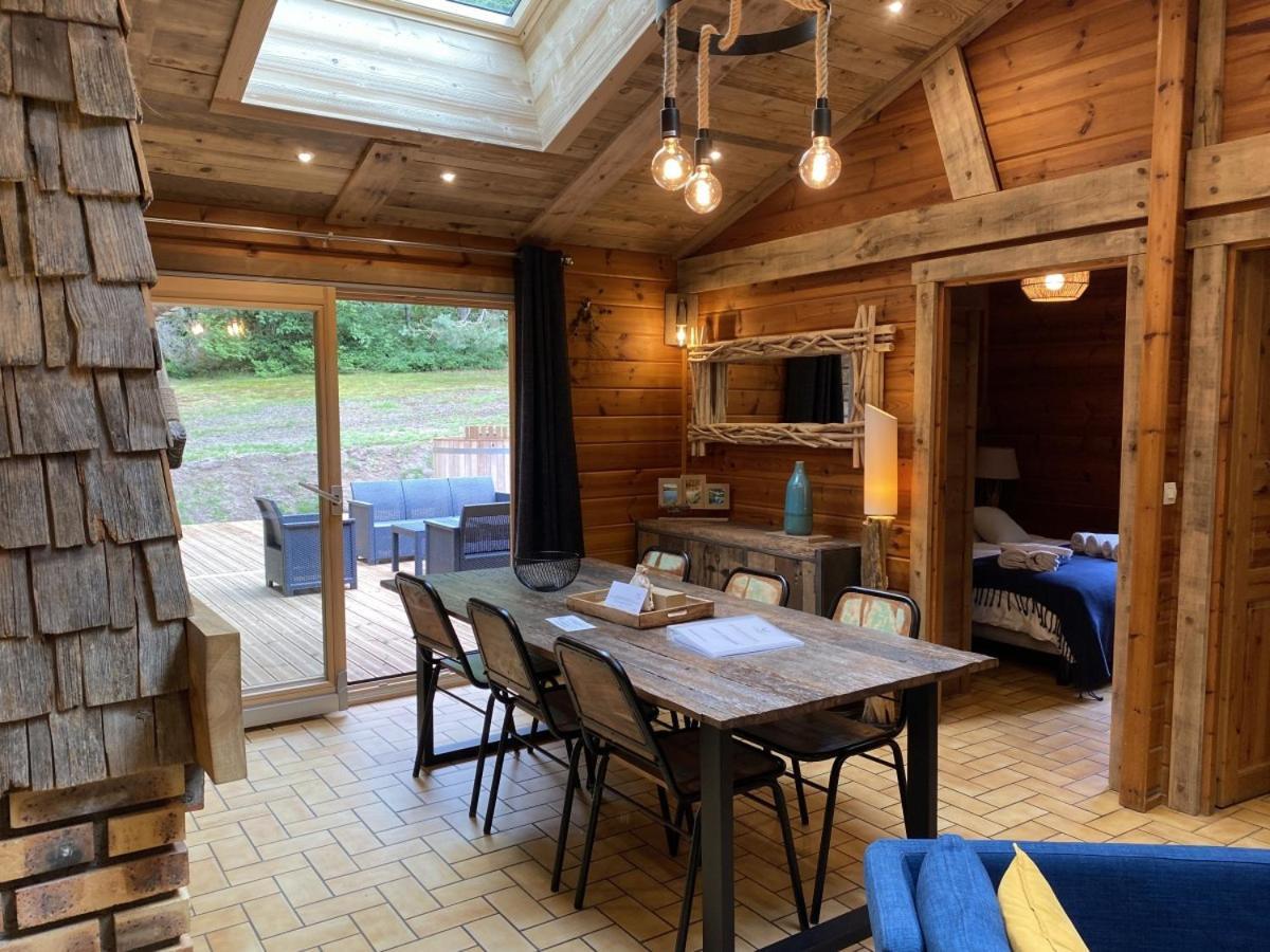 Le Fishing Lodge Chalet En Bois Avec Bain Nordique Ла-Бресс Экстерьер фото
