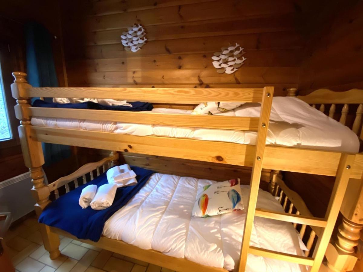 Le Fishing Lodge Chalet En Bois Avec Bain Nordique Ла-Бресс Экстерьер фото